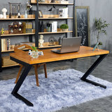 万家悦 铁艺实木书桌简约 电脑桌椅 写字桌学习台工作桌1.2/1.4米