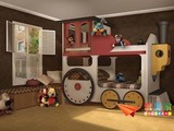 欧式美式儿童家具儿童床汽车床上下双层床 火车床 儿童创意床