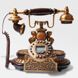 高档仿古电话机 别墅欧式复古实木金属古典古董工艺 原创正品特价