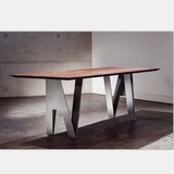 创意设计师家具北欧实木餐桌简约现代个性几何会议桌职员办公书桌