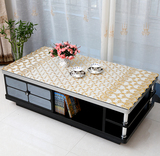 桌布 pvc 烫金欧式茶几布垫长方形防水免洗高档床头柜电视柜盖布