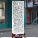 冰裂纹玻璃花瓶落地欧式透明大号碎冰花婚庆客厅摆件富贵竹
