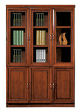 玻璃书柜 三门文件柜 高档实木办公柜 配套实木办公台文件柜 现代