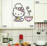 HELLOKITTY超大墙贴 厨房巨幅墙贴 卡通可爱大贴纸 凯蒂猫做面条