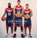 美国队USA梦之队全明星篮球服哈登詹姆斯球衣可定制印