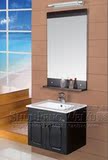 卫生间洗脸盆 橡木浴室柜吊柜组合 阳台洗衣柜 一体陶瓷台盆21801