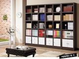 韩式超大容量加厚板材自由组合书柜 大柜子