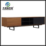 新款板式木纹色电视柜定做客厅家具地柜视听柜储物柜餐边柜D196