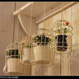 欧式铁艺花篮吊挂鸟笼装饰品小花盆架橱窗设计工艺摄影道具特价