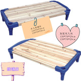 厂家批发双人加宽大幼儿园统铺床儿童床塑料实木板床通铺床可折叠