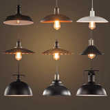 美式复古工业风吊灯单头餐厅灯创意个性铁艺锅盖灯具简约奶茶店铺