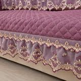 欧式高档时尚沙发垫布艺坐垫套扶手靠背巾纯粉红蓝灰咖啡紫色定做
