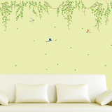 飞之彩梦想花园可移除卧室客厅沙发电视背景装饰绿色清新墙贴纸