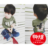 韩国代购儿童卫衣 童装宝宝2016新款上衣套头春装 男女童字母卫衣