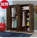 特价简易二三四门衣柜实木质板式组合成人衣橱柜家用整体可定制