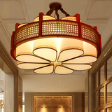 中式吊灯实木客厅仿古餐厅灯具创意复古灯饰中国风新中式头皮吊灯