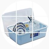 茶花欧式沥水碗柜 双层清洁碗架塑料碗碟架厨房餐具整理收纳碗箱