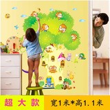 3D立体层层贴大树卡通画动物幼儿园儿童房间卧室背景装饰品墙贴纸