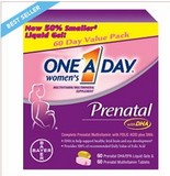 美国直邮one a day孕妇综合维生素+DHA 60天的量 本妈用品 包邮