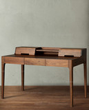 北欧现代创意书桌实木简约办公桌椅组合家用写字台电脑桌梳妆台