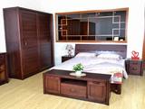 上海 品牌 实木 家具 简约 卧室 套装 衣柜 电视柜 红橡木床 B2型