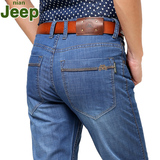 nian jeep牛仔裤男春夏薄款 正品高腰直筒长裤子中年男长裤超薄