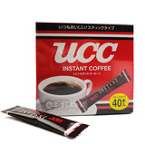 日本UCC 黑咖啡 进口极品原味 纯咖啡 无糖 速溶型咖啡棒40入包邮