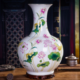 景德镇中式复古客厅玄关居家装饰落地插花陶瓷器花瓶摆件