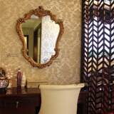 欧式浴室镜玄关镜挂壁镜装饰镜豪华高档树脂美容浴室镜子化妆镜字