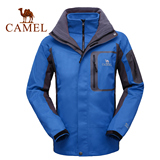骆驼冲锋衣正品 男三合一外套户外登山服 防寒保暖两件套 1F01036