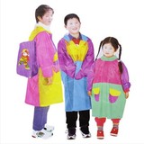 正品天堂G002儿童雨衣高弹珠光膜背囊式学生装雨披 儿童拼色