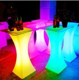 粤明灯饰最新的LED充电发光酒吧吧台桌椅