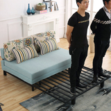 多功能 沙发床折叠1.8双人两用实木1.5/1.2米小户型可拆洗推拉床