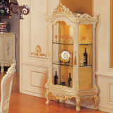 欧式浪漫家具 实木巴洛克风格 带灯饰柜 陈列柜 酒柜 实木定做