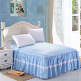 全棉花边床裙纯棉床单床罩纯色床垫套床笠1米2 1米5 1米8 2米包邮