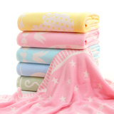 纯棉针织棉毛巾被线毯儿童午睡盖毯婴儿抱被浴巾全棉柔软舒适毯子