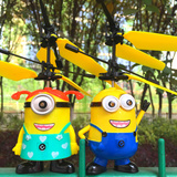 感应小黄人飞机批发遥控迷你飞行器充电动悬浮直升机男孩儿童玩具