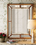 1.2米古典欧美式装饰镜客厅穿衣镜子浴室样板房贴墙雕花壁挂镜框