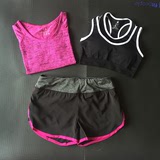 2016夏季瑜伽服健身套装运动服跑步服三件套显瘦运动内衣女