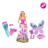 正品BARBIE芭比娃娃童话换装组人鱼公主娃娃女孩礼盒玩具CFF48