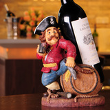 雅居坊创意红酒架 欧式葡萄酒架子 时尚酒瓶架海盗船酒柜装饰摆件