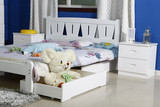 特价实木床单人床双人床成人床儿童床 松木床 清漆 白漆床