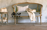 法式复古实木家具 欧式新古典实木沙发 仿古做旧实木雕花长椅