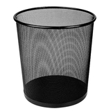 金属网状废纸篓/铁网垃圾桶/防锈 小号办公室圆形垃圾桶