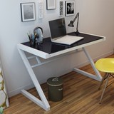 简约现代电脑桌 钢化玻璃书桌台式家用办公桌 创意学习书桌子包邮