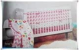外贸正品 婴儿床8件套 宝宝小床床围4片式粉色条纹 130*70