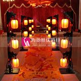 海韵婚庆道具 中国风婚礼用品结婚发光灯笼装饰摆件 中式龙头路引