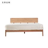 黑胡桃木床1.8米宜家实木床简约现代1.5m成人床双人床2米大床定制