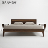1.8米简约全实木床北欧1.5m宜家白橡木床现代双人床婚床日式卧室
