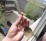 古玩杂件 包老包真 民国 铜器 一把带字的小铜勺